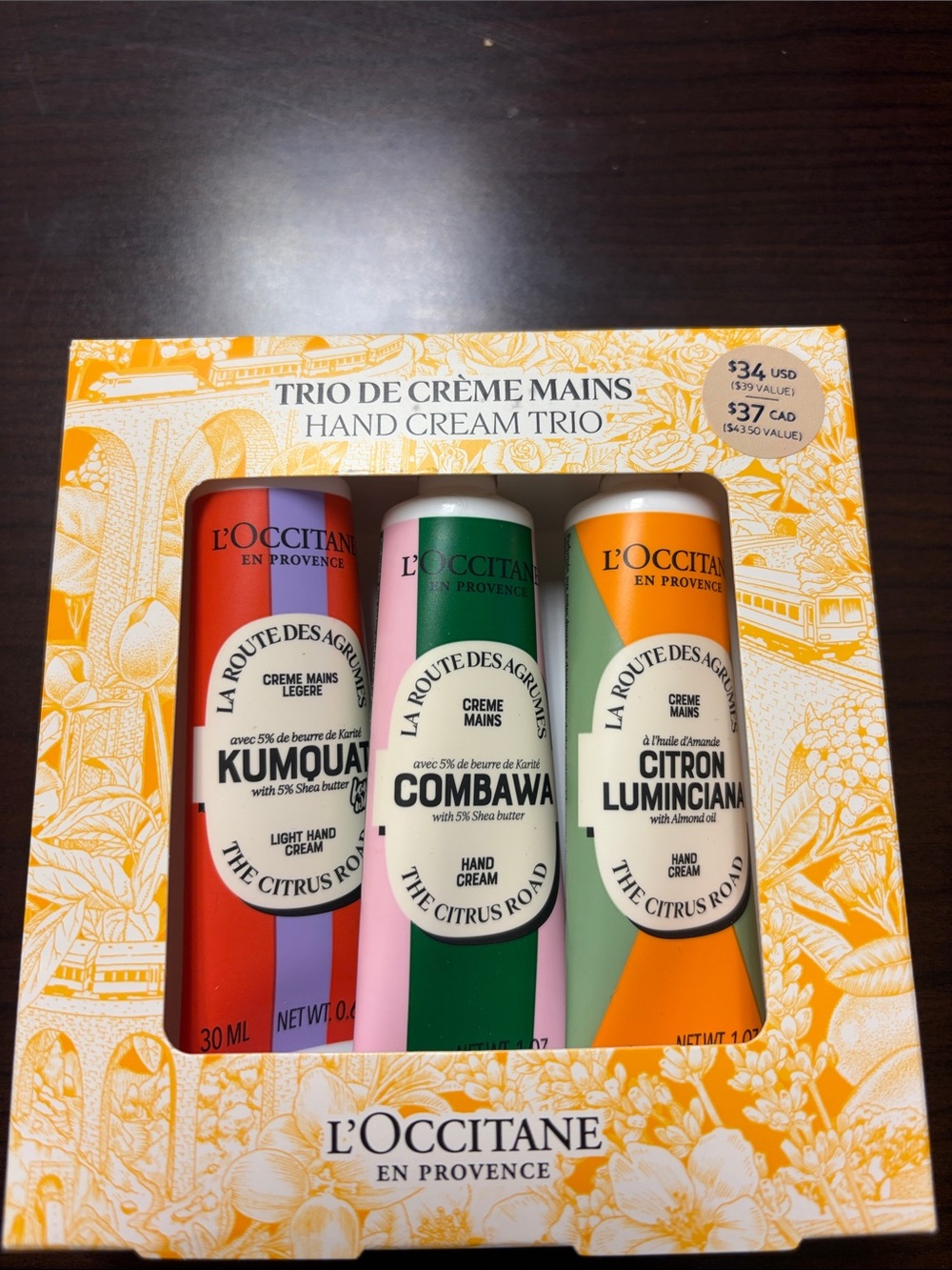 L'OCCITANE Hand Cream Trio - Orange, Pink, Green